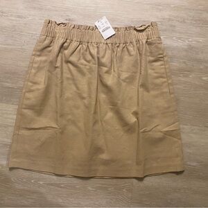 J. Crew Tan Linen Sidewalk Skirt